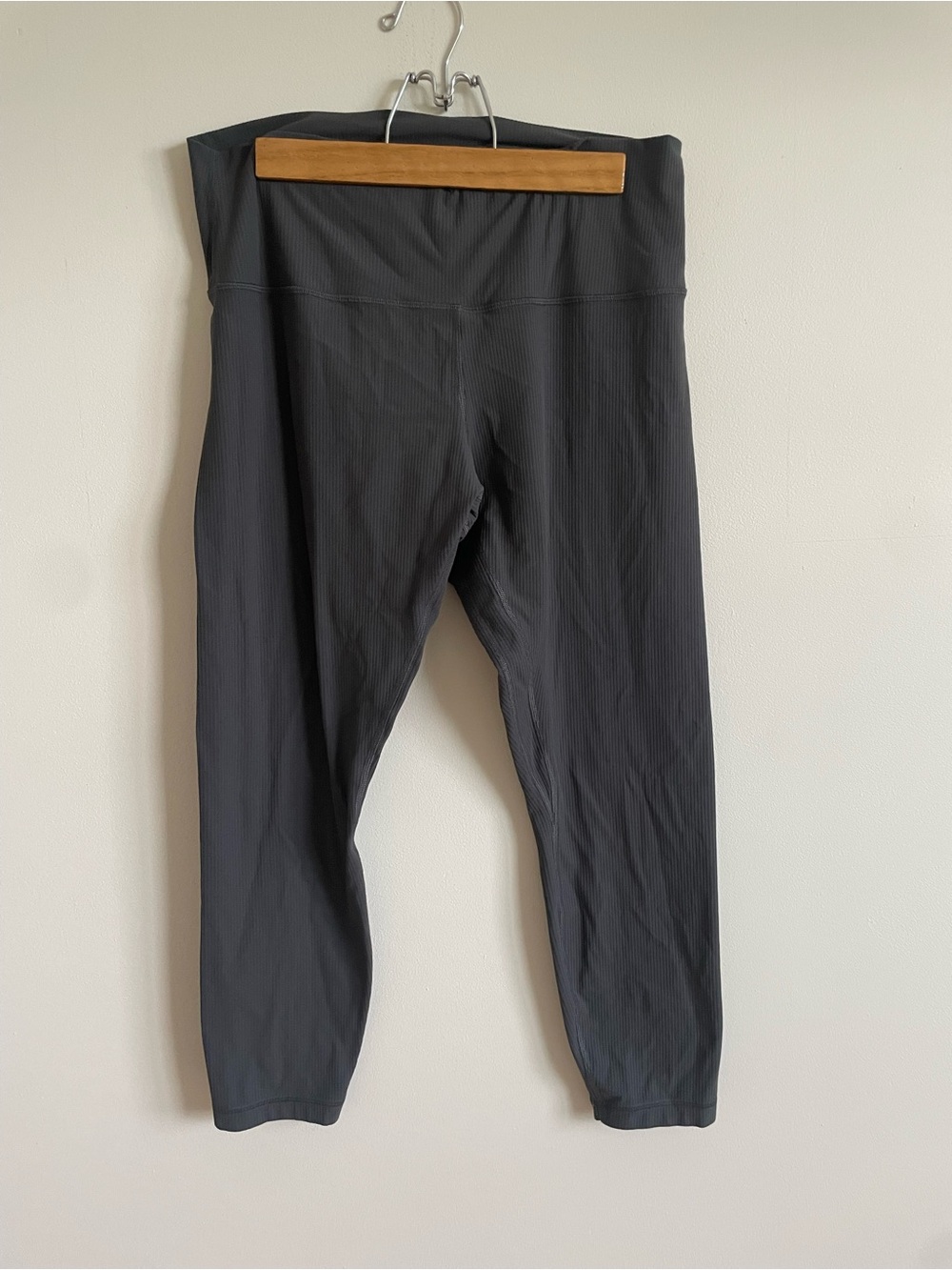 Lululemon Ribbed High-Rise Leggings | Size 14 | Dark Grey